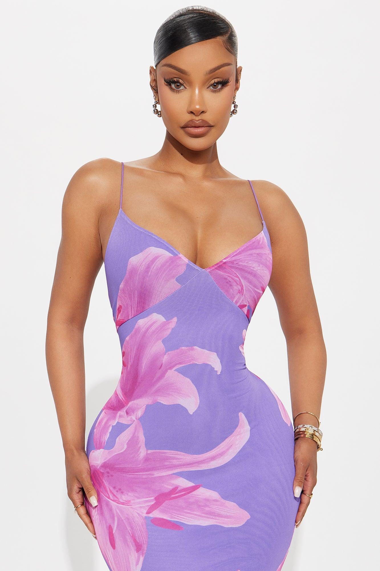 Kelly Floral Maxi Dress - Purple/combo Product Image