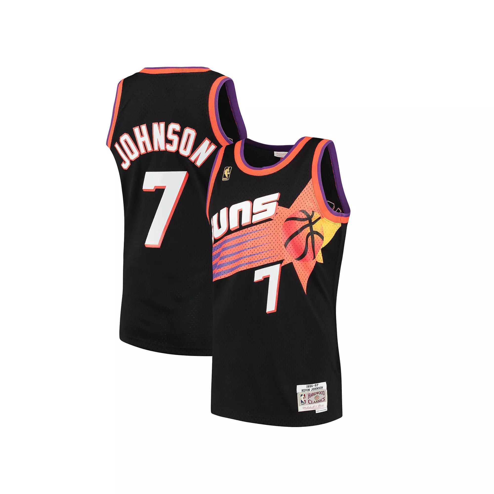 Men's Mitchell & Ness Kevin Johnson Black Phoenix Suns 1996-97 Hardwood Classics Swingman Jersey, Size: Small, Phx Black Product Image