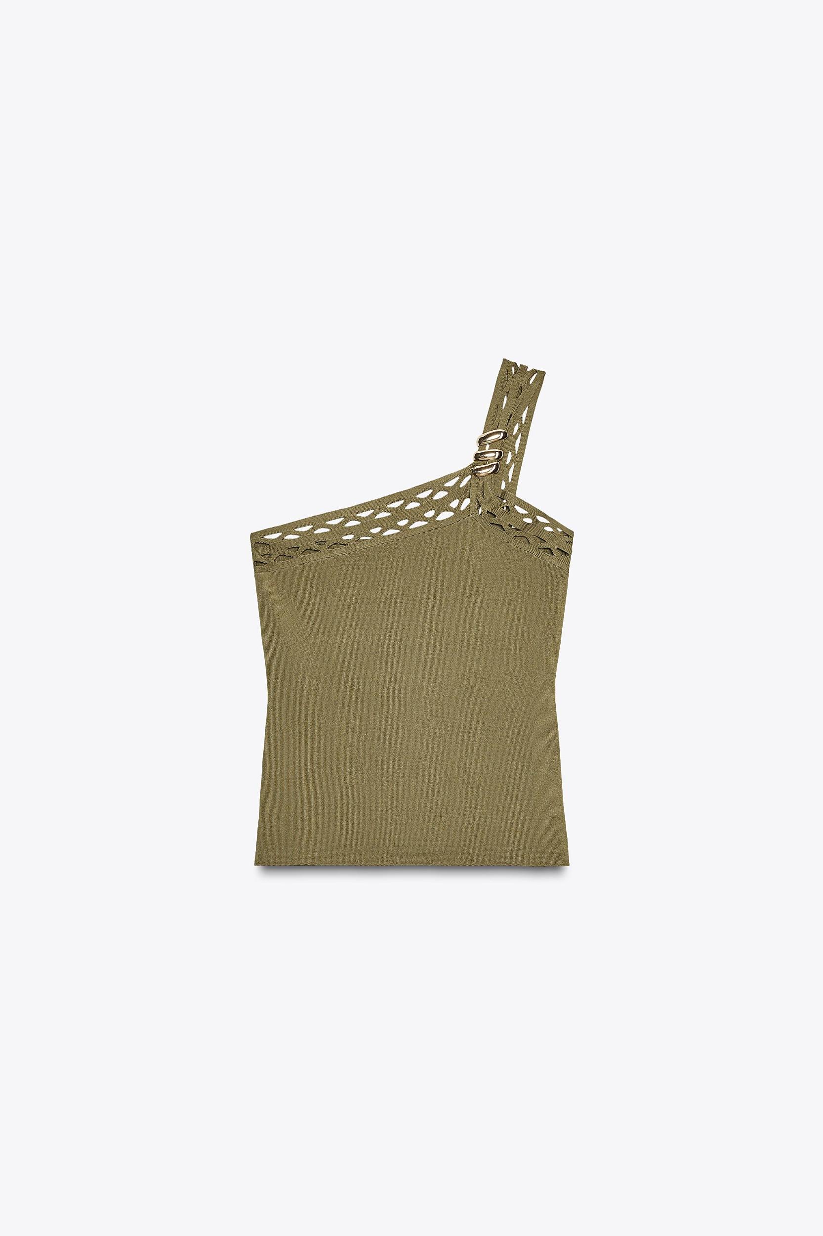 ASYMMETRIC KNIT TOP Product Image