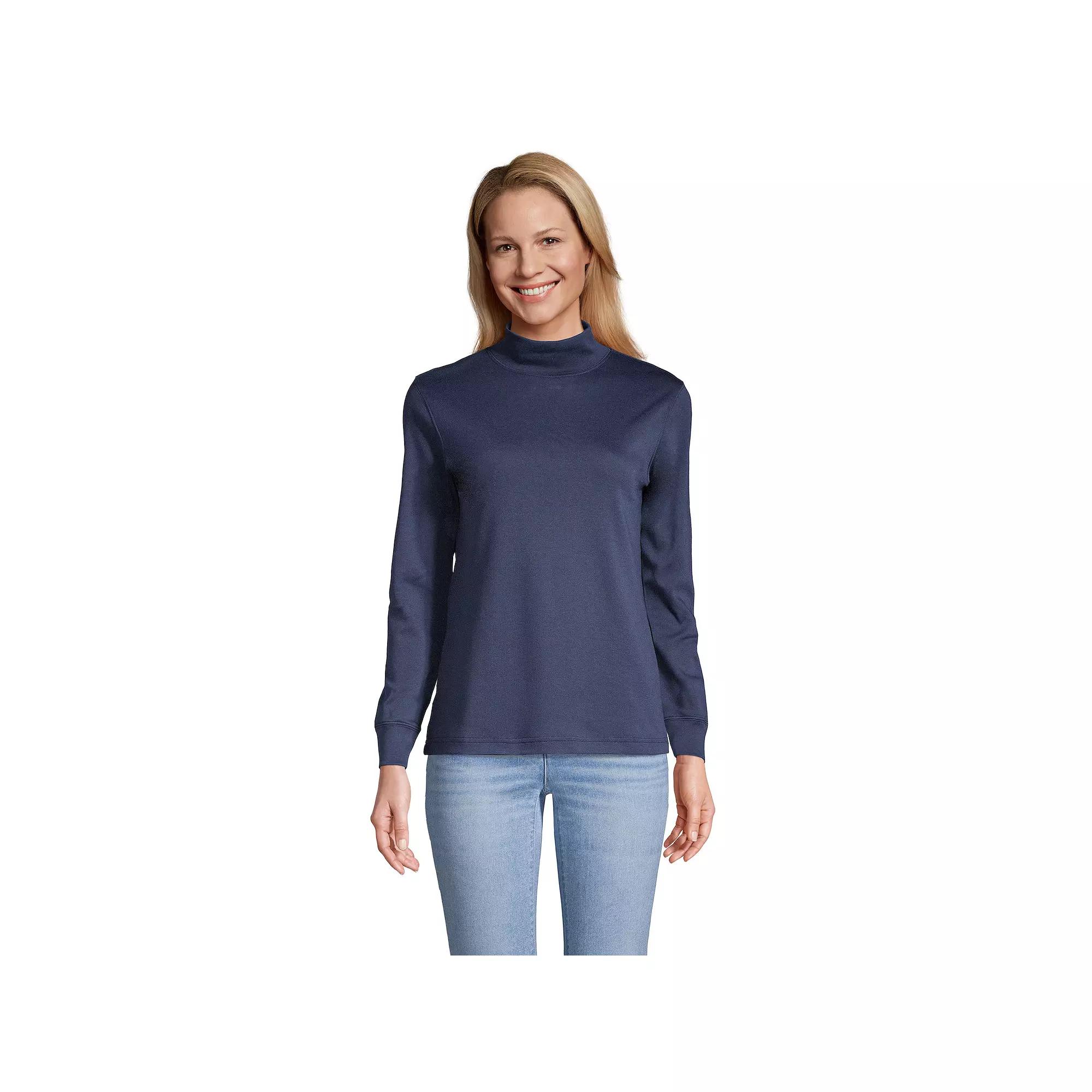 Petite Lands' End Supima Mockneck Top, Women's,  Product Image