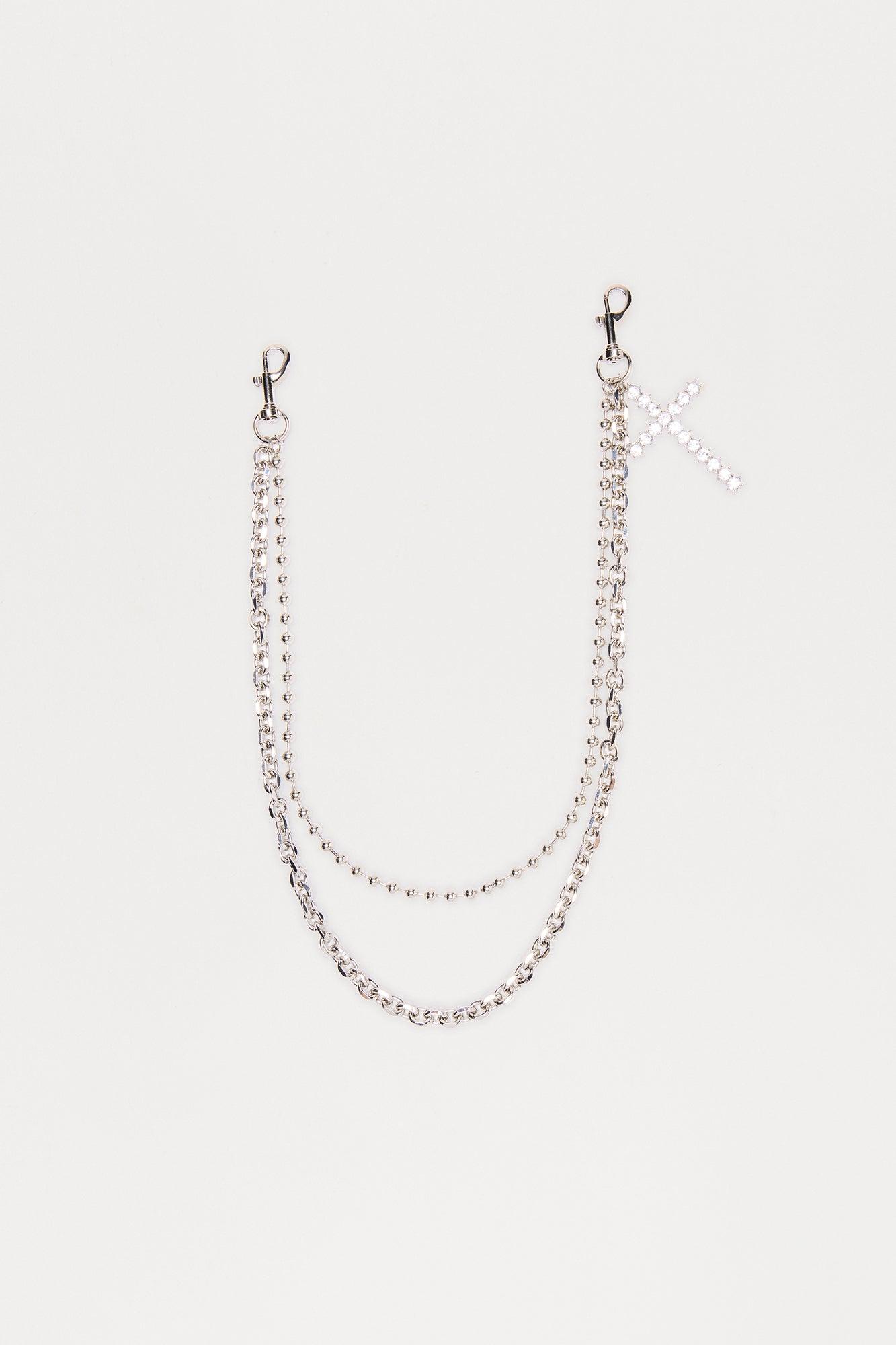 Eternal Cross Pant Chain - Silver Male Product Image