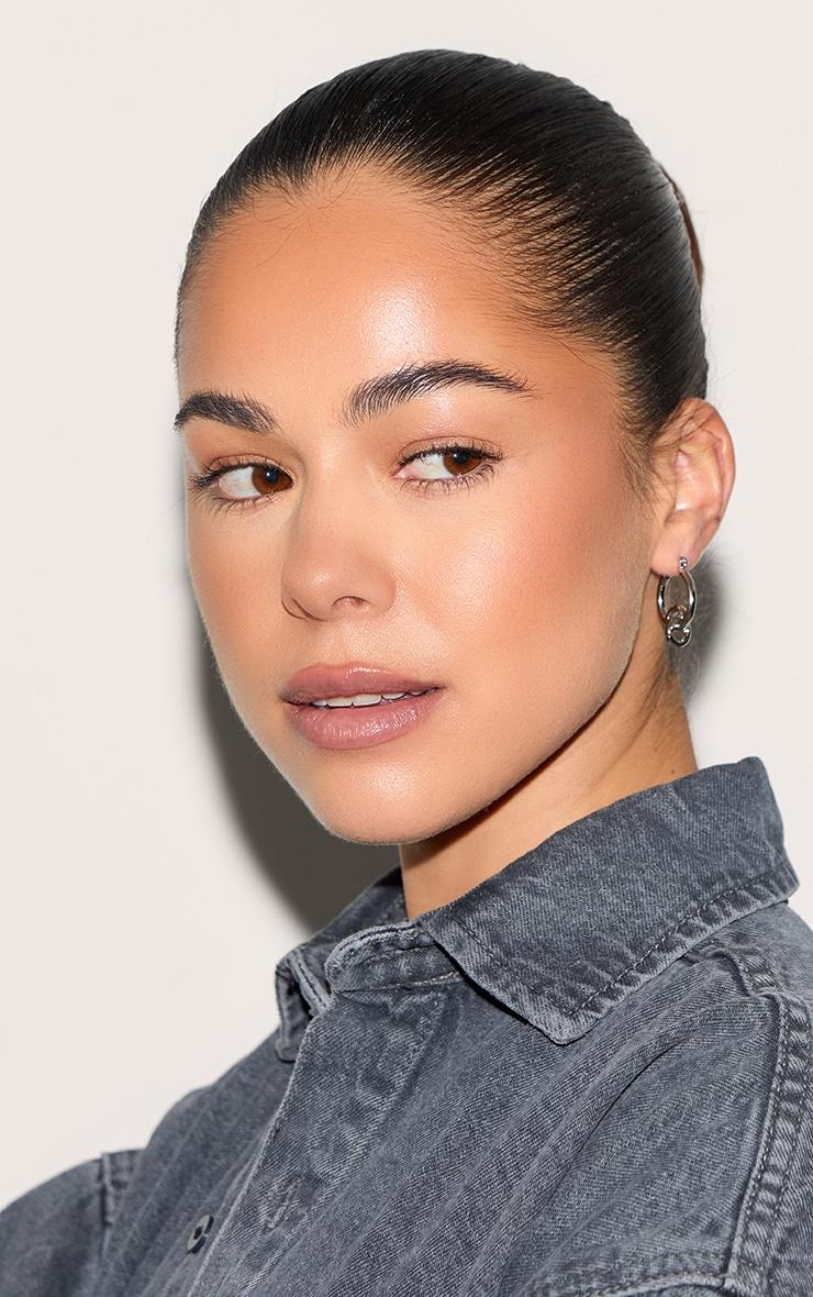 Silver Intertwined Double Hoop Earrings Product Image