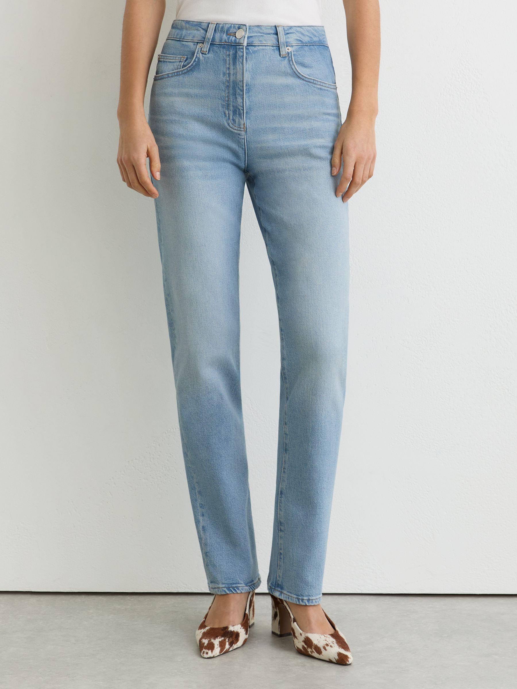 Slim Straight-Leg Jeans in Light Blue Product Image