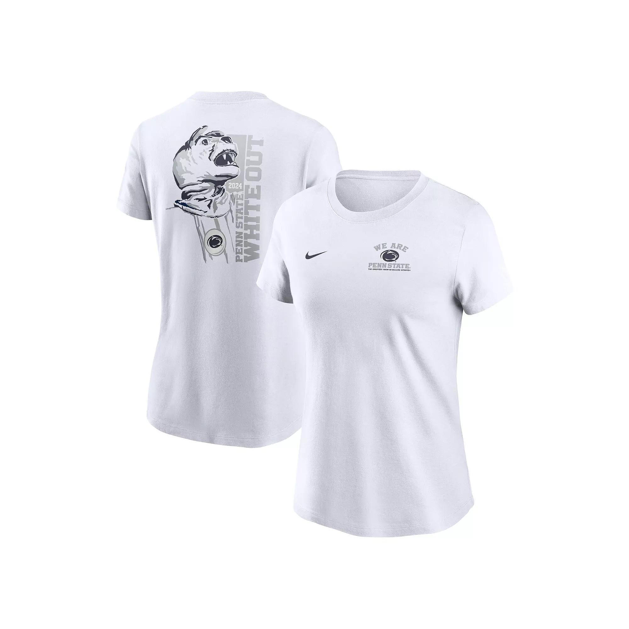 Women's Nike White Penn State Nittany Lions 2024 White Out T-Shirt, Size: XL Product Image