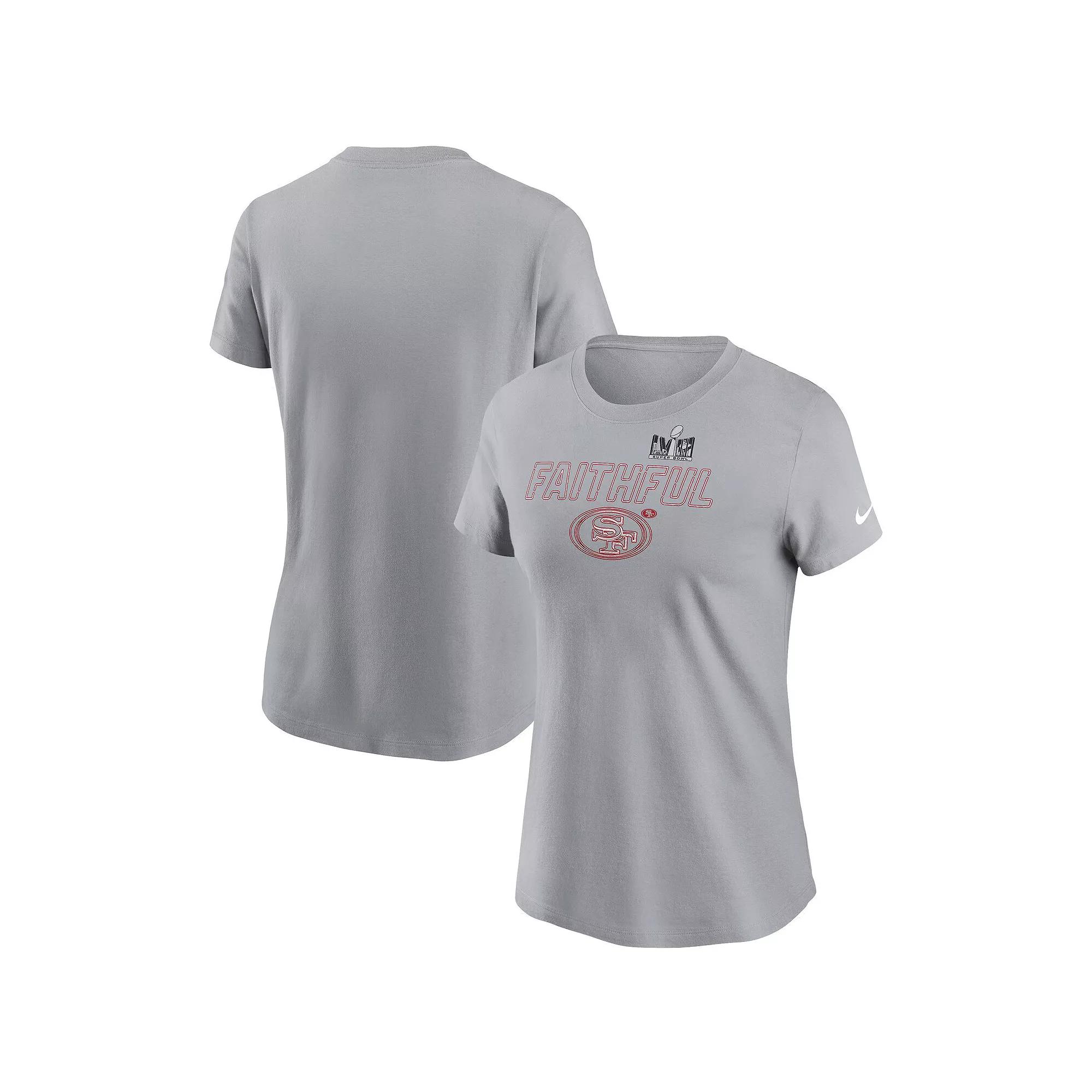 Women's Nike Gray San Francisco 49ers Super Bowl LVIII Local Essential T-Shirt, Size: Small, Grey Product Image