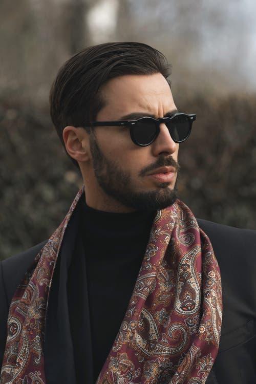 Elizabetta Venezia - Wool Backed Silk Scarf for Men in Burgundy at Nordstrom Product Image