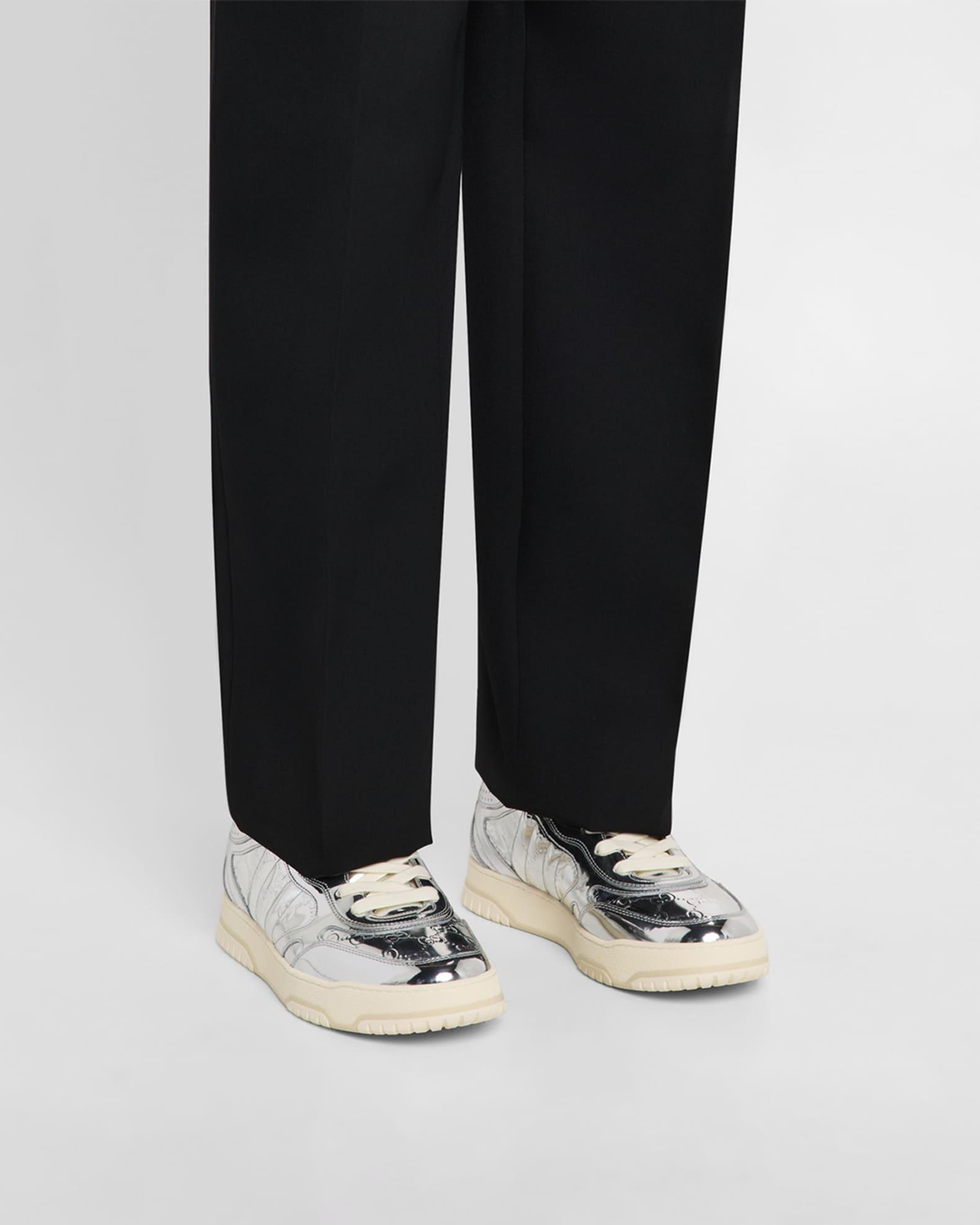 Men's Re-Web Mirror Leather Fashion Sneakers Product Image