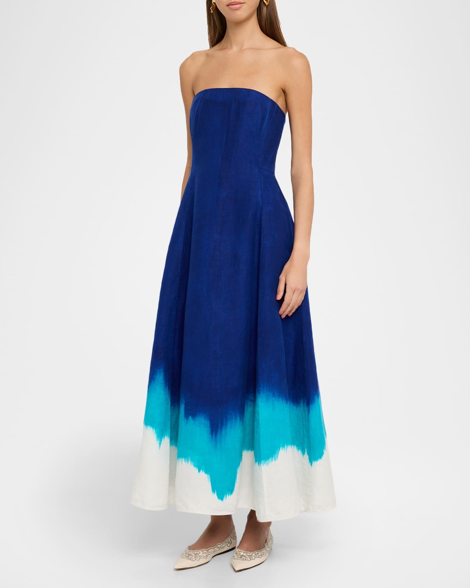 Alessia Strapless Tie-Dye Dress Product Image