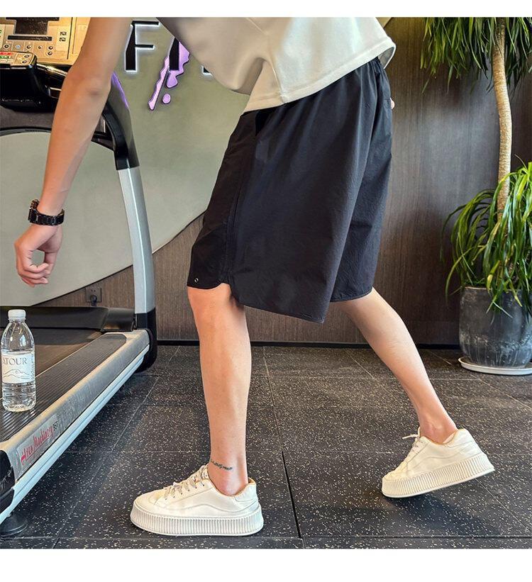 Drawstring Waist Plain Shorts Product Image