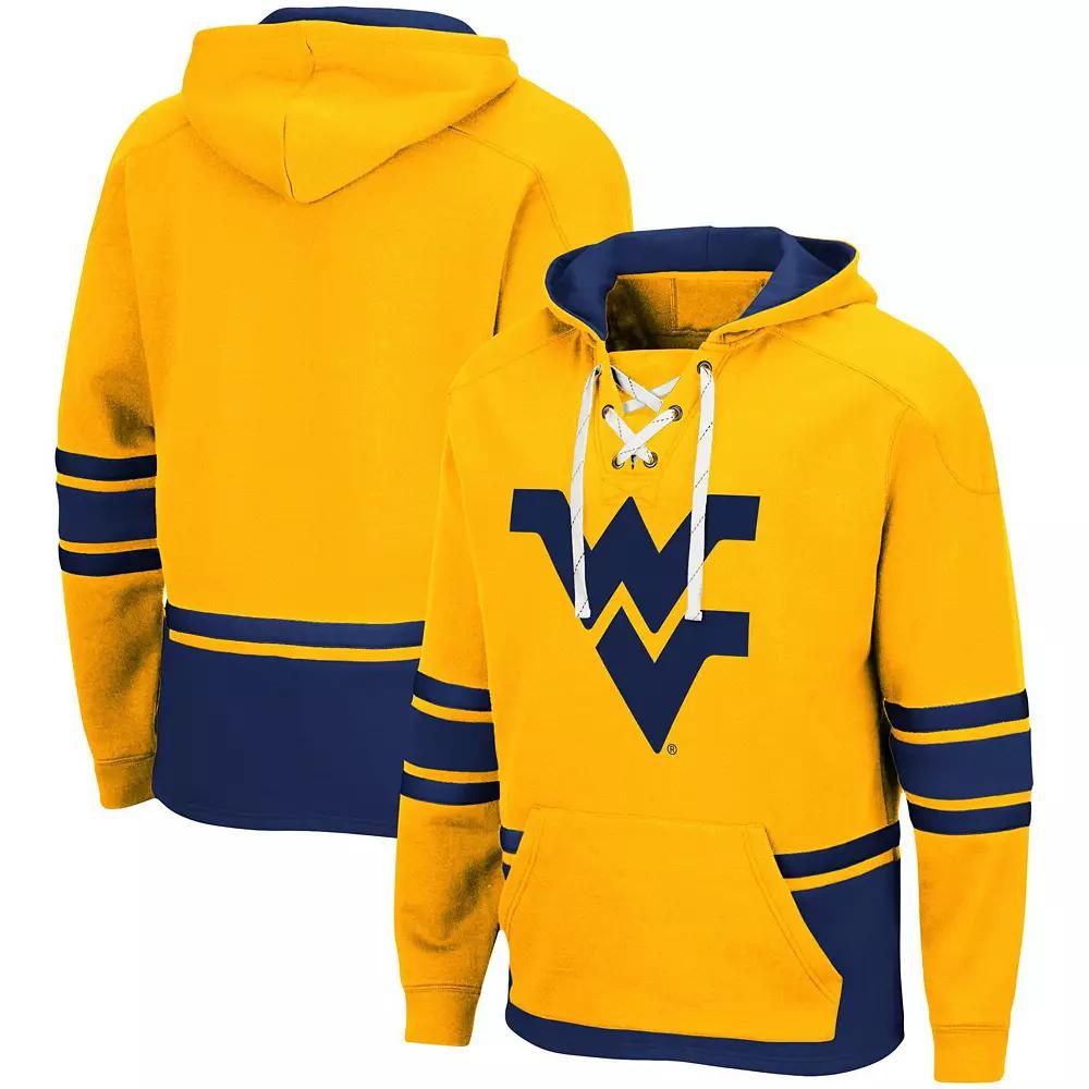 Men's Colosseum Gold West Virginia Mountaineers Lace Up 3.0 Pullover Hoodie, Size: Large Product Image