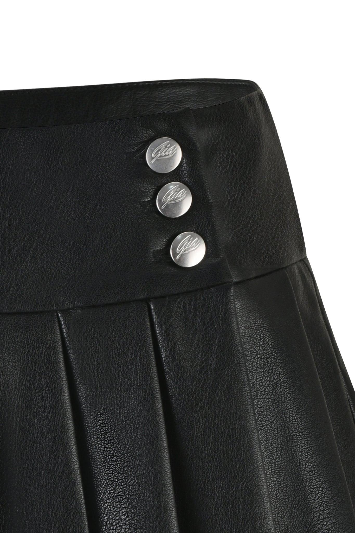 REMINI PU SKORT - BLACK Product Image