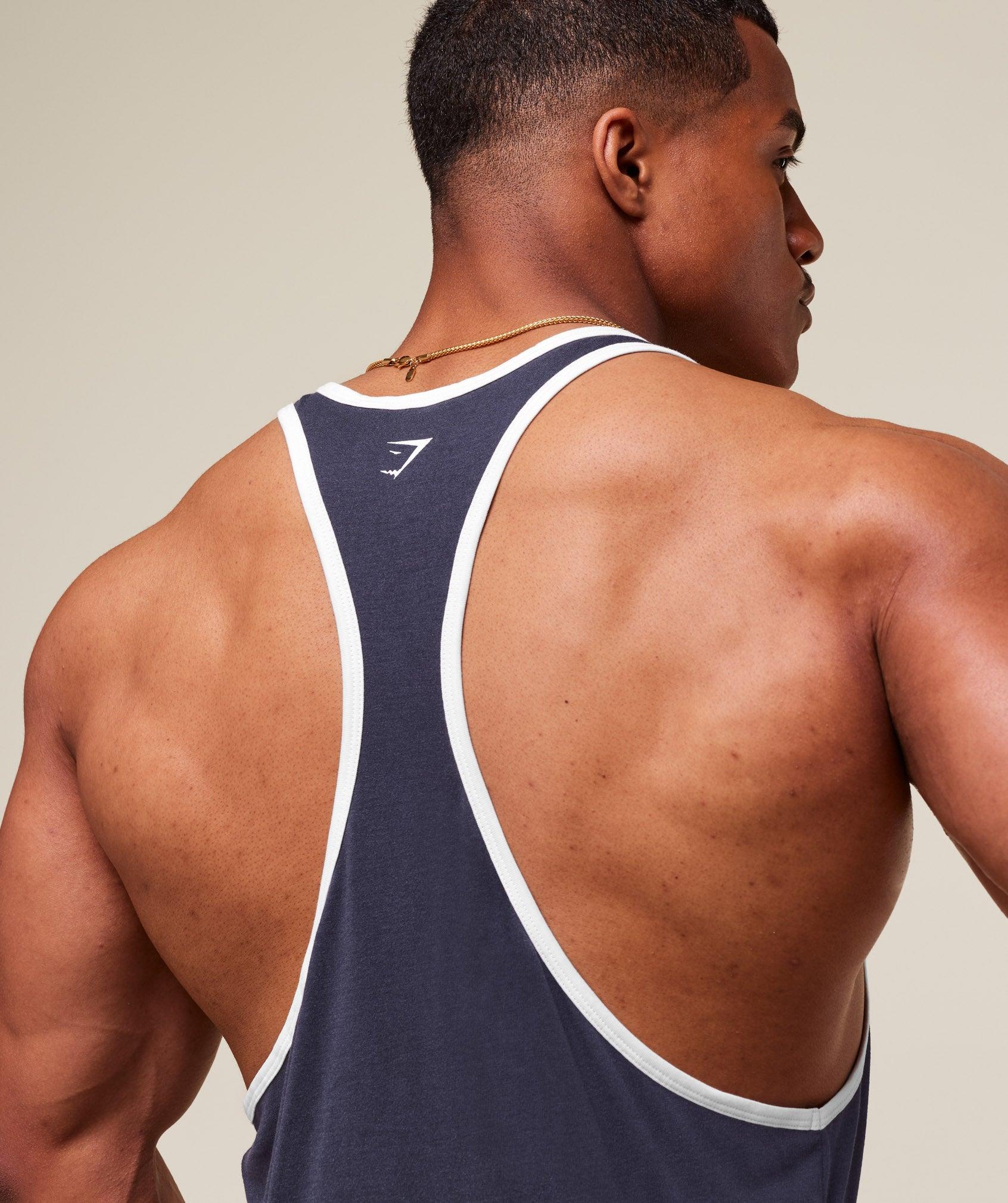 Gymshark GSLC Ringer Stringer - Heavy Blue Male Product Image