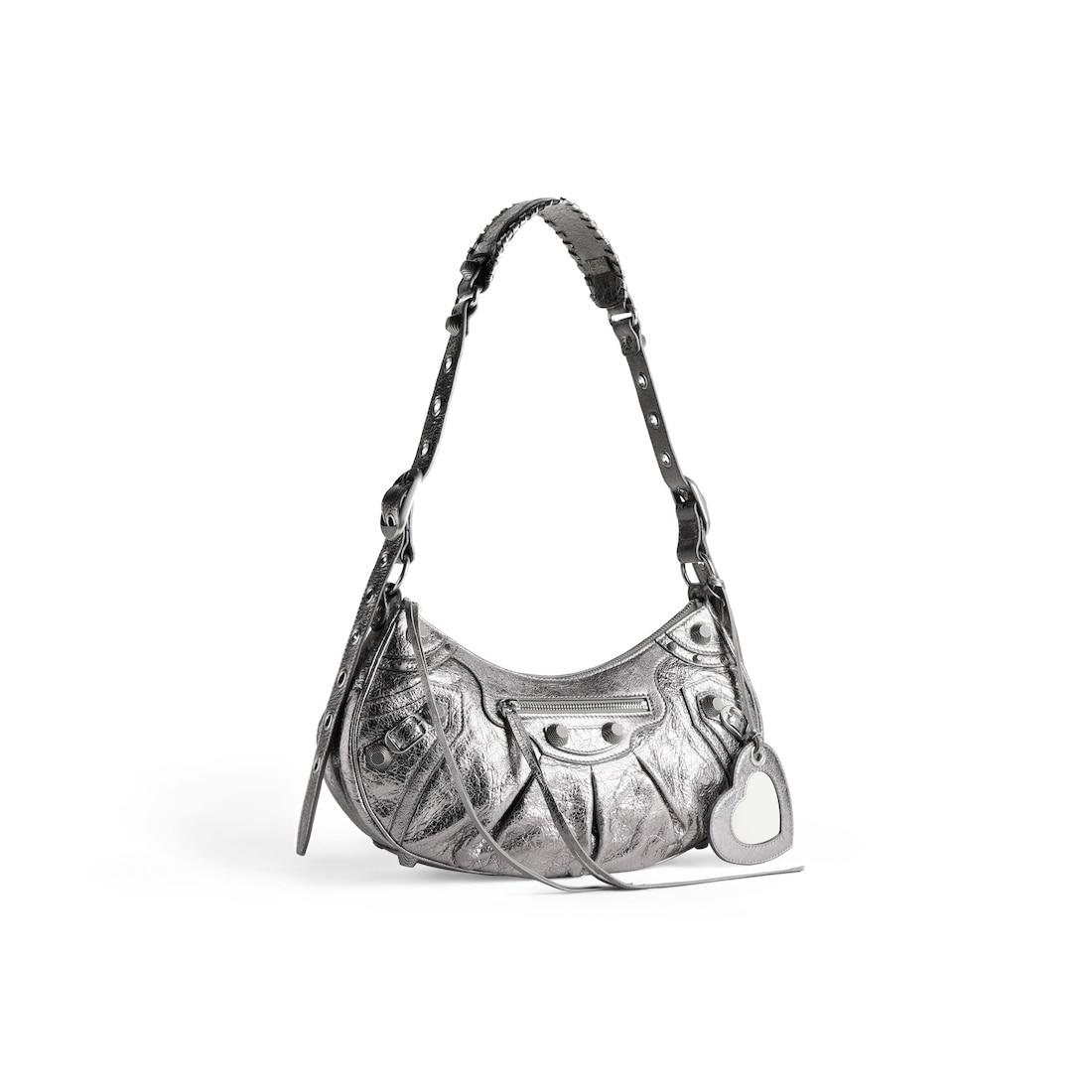 Women's Le Cagole Shoulder Bag Small in Silver Product Image