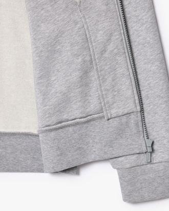 Zip-Up High Neck Fleece Sweatshirt Product Image