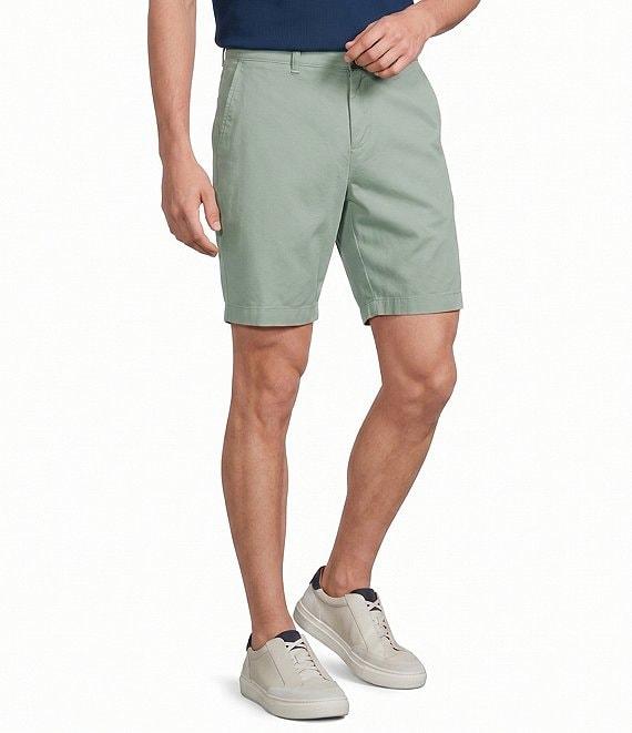 Roundtree & Yorke The Cloud Collection 9#double; Inseam Flat Front Washed Chino Shorts Product Image