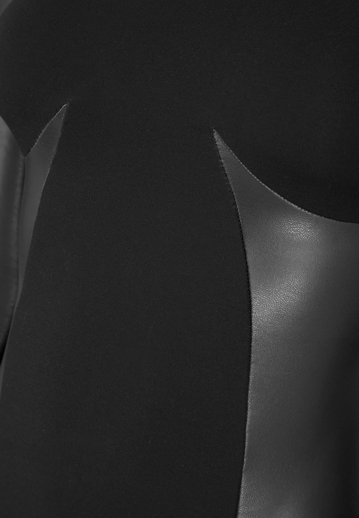 High Neck Long Sleeve Bodysuit - Black Female Product Image