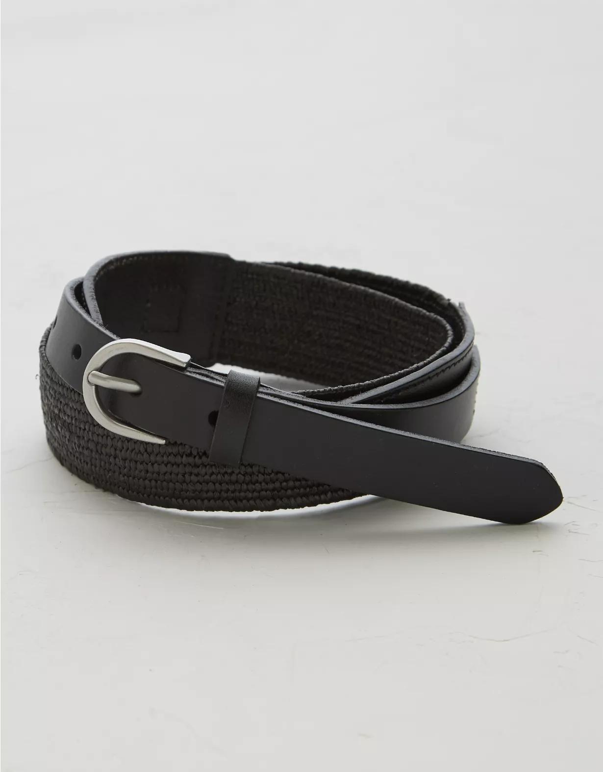 AE77 Premium Raffia Leather Belt Product Image