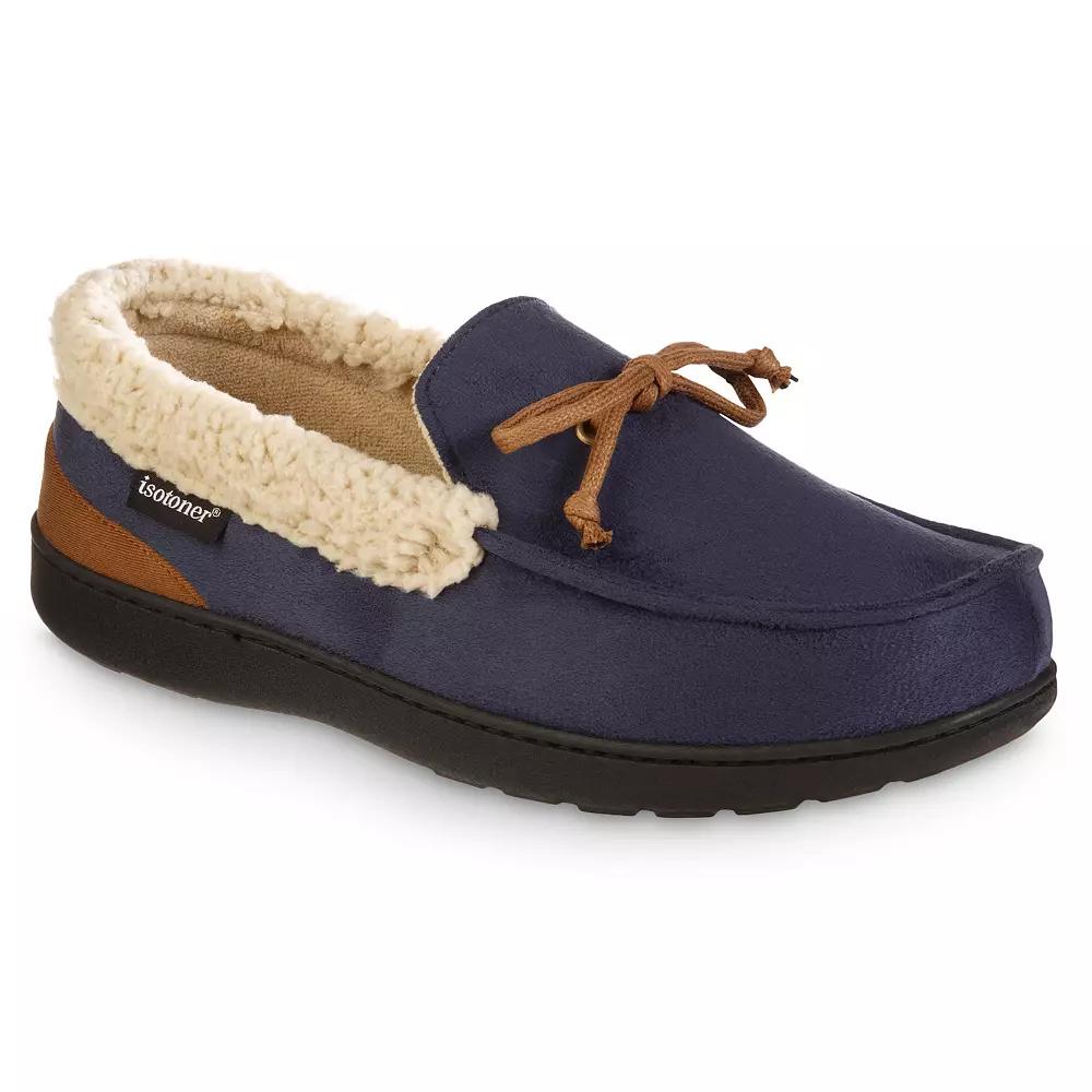 isotoner Gel Infused Memory Foam Vincent Men's Moccasin Slippers,  Product Image