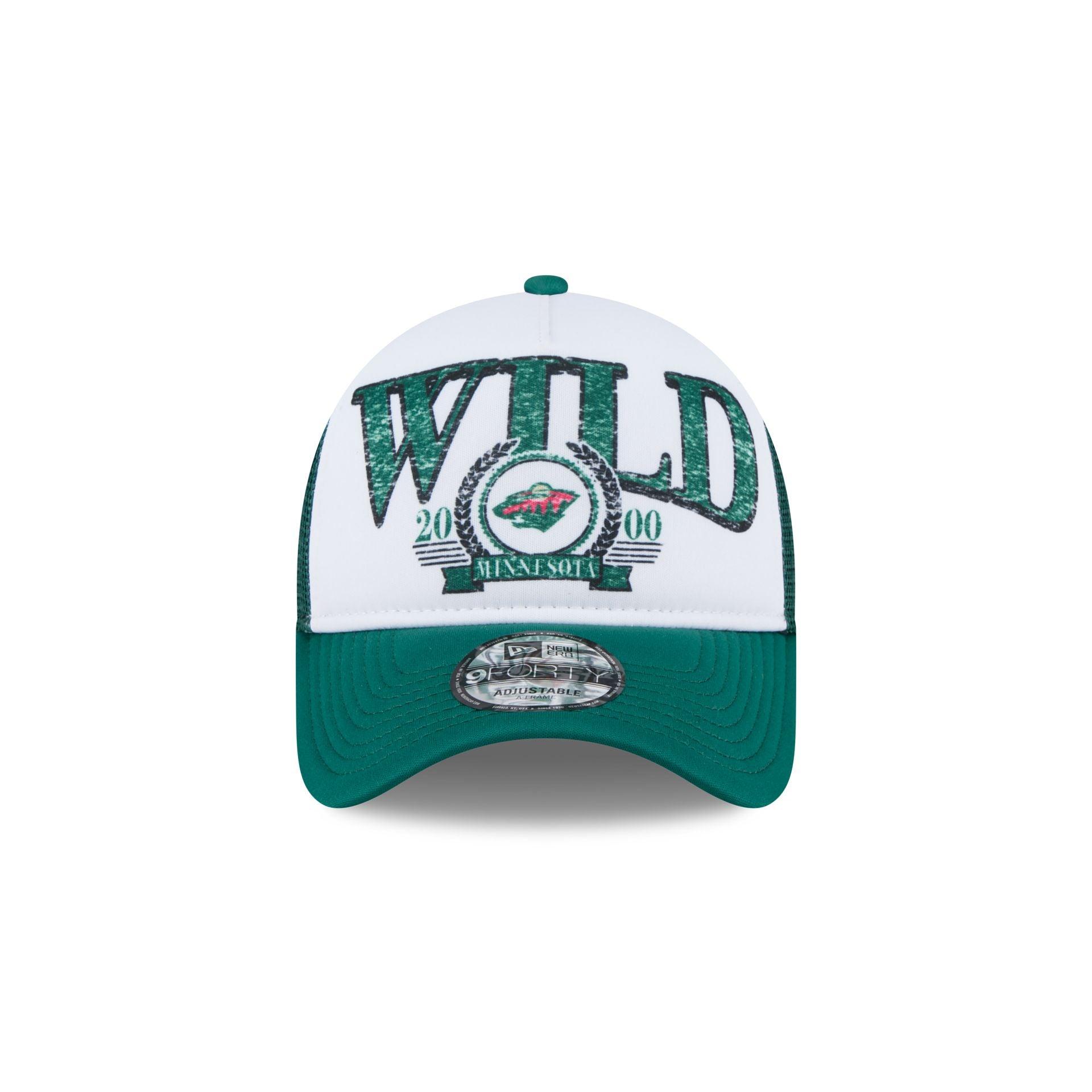 Minnesota Wild Distressed 9FORTY A-Frame Trucker Hat Male Product Image