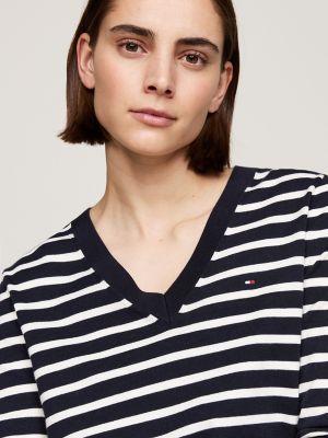 Cotton Jersey V-Neck Sweater Product Image