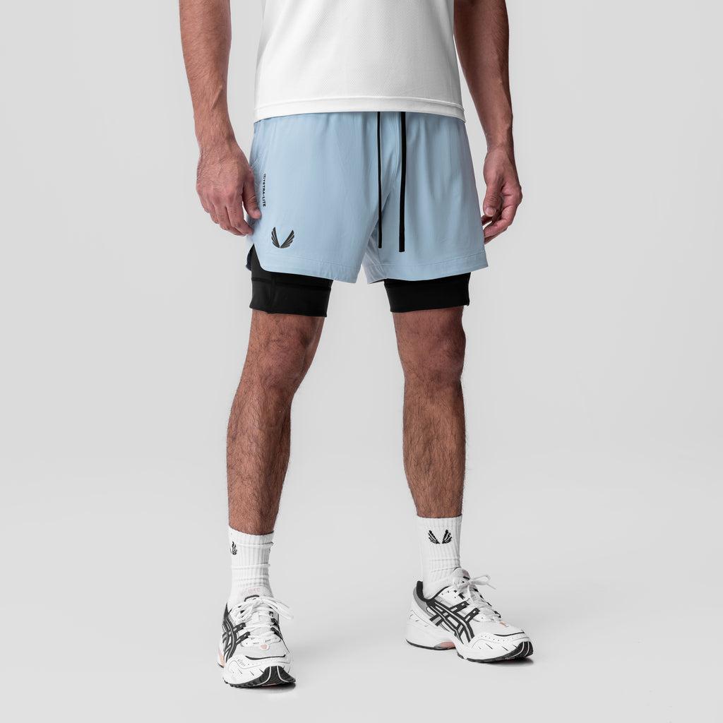 0865. Tetra-Lite® 5" Liner Short - Light Sky "Wings"/Black Product Image