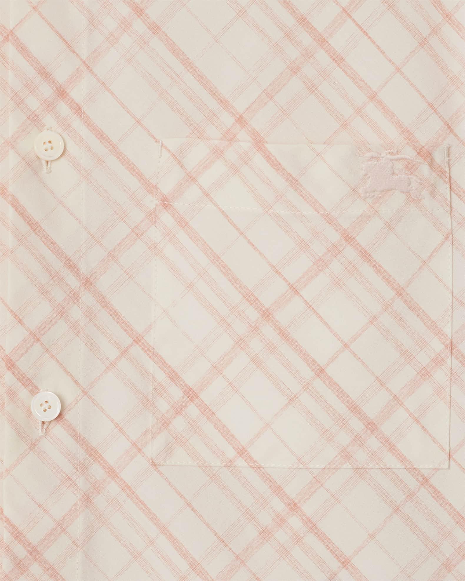 Check Short-Sleeve Crop Button-Down Shirt Product Image