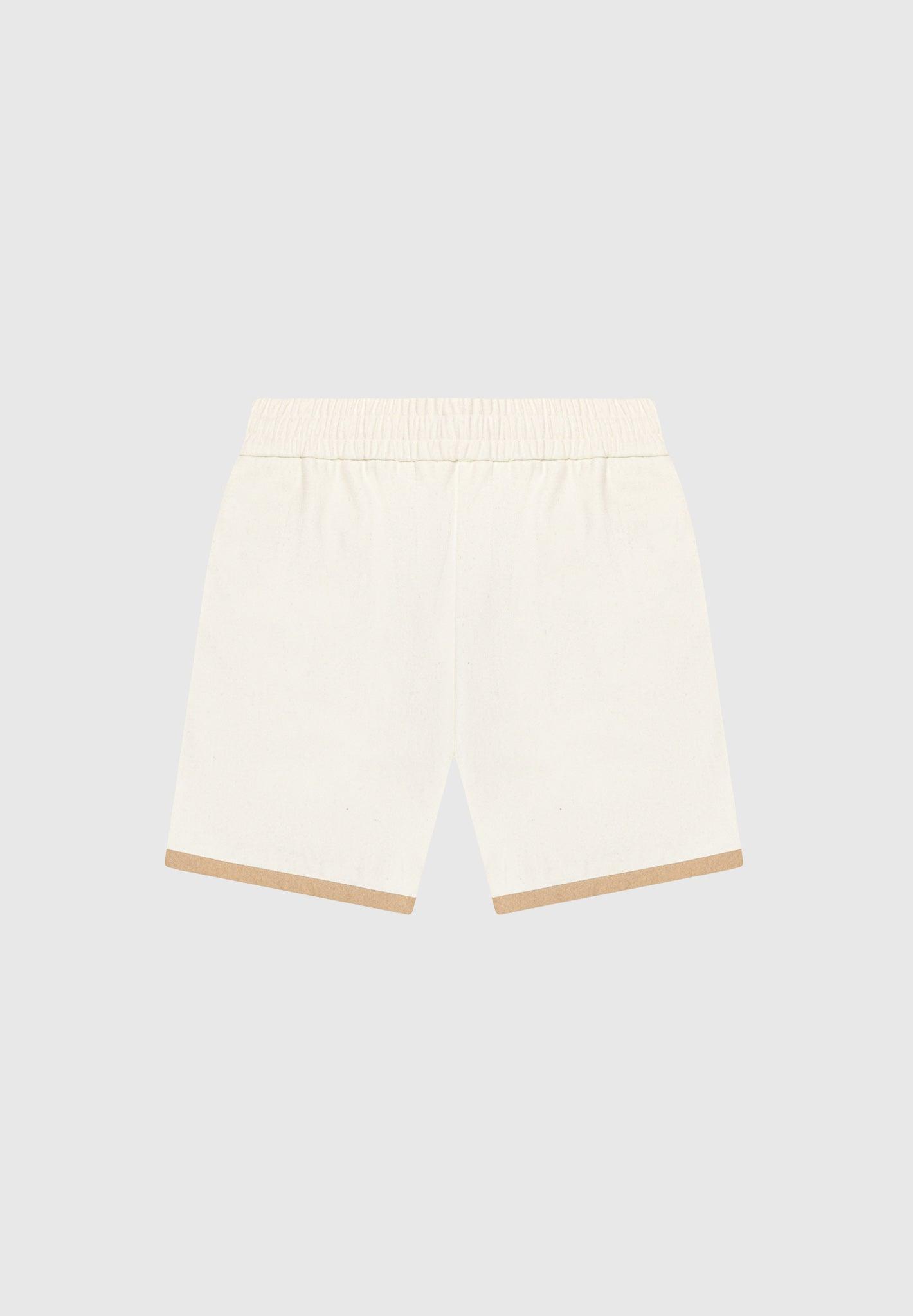 Wool Shorts - Cream/Brown Male Product Image