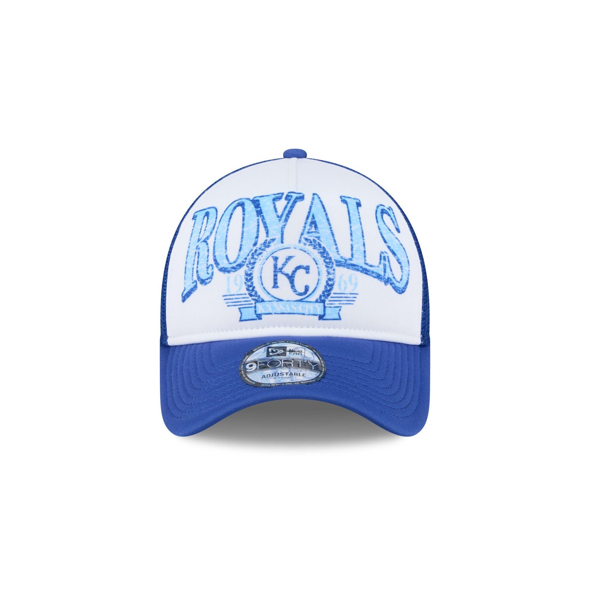 Kansas City Royals Distressed 9FORTY A-Frame Trucker Hat Male Product Image