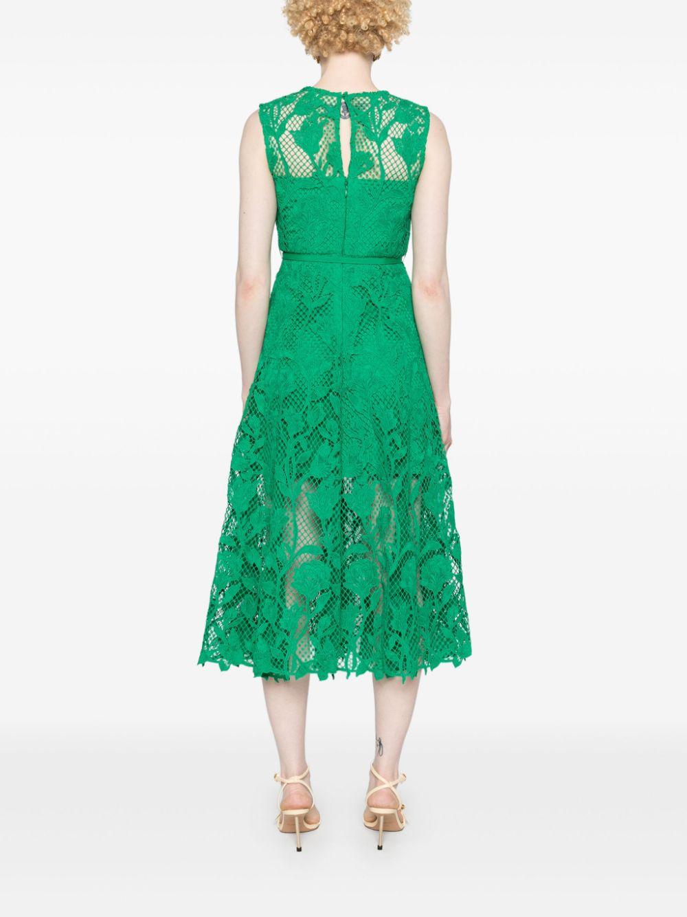 guipure-lace belted dress Product Image