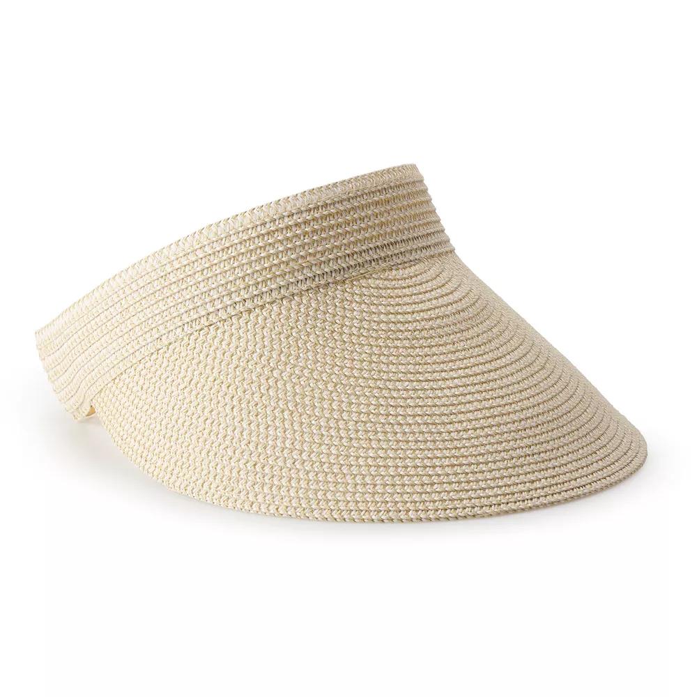 Women's Sonoma Goods For Life® Baha Woven Visor, Light Natural Product Image