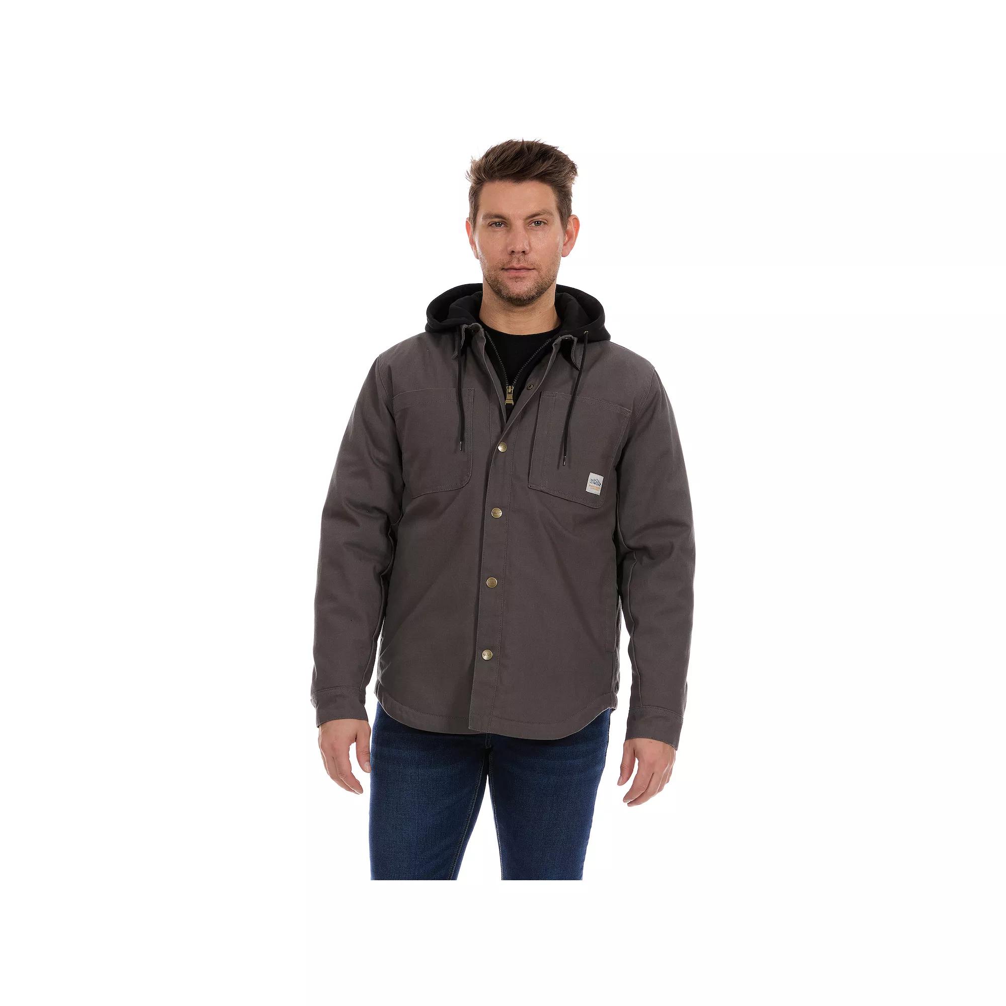 Men's Bass Creek Outfitters® Duck Canvas Hooded Shirt Jacket,  Product Image