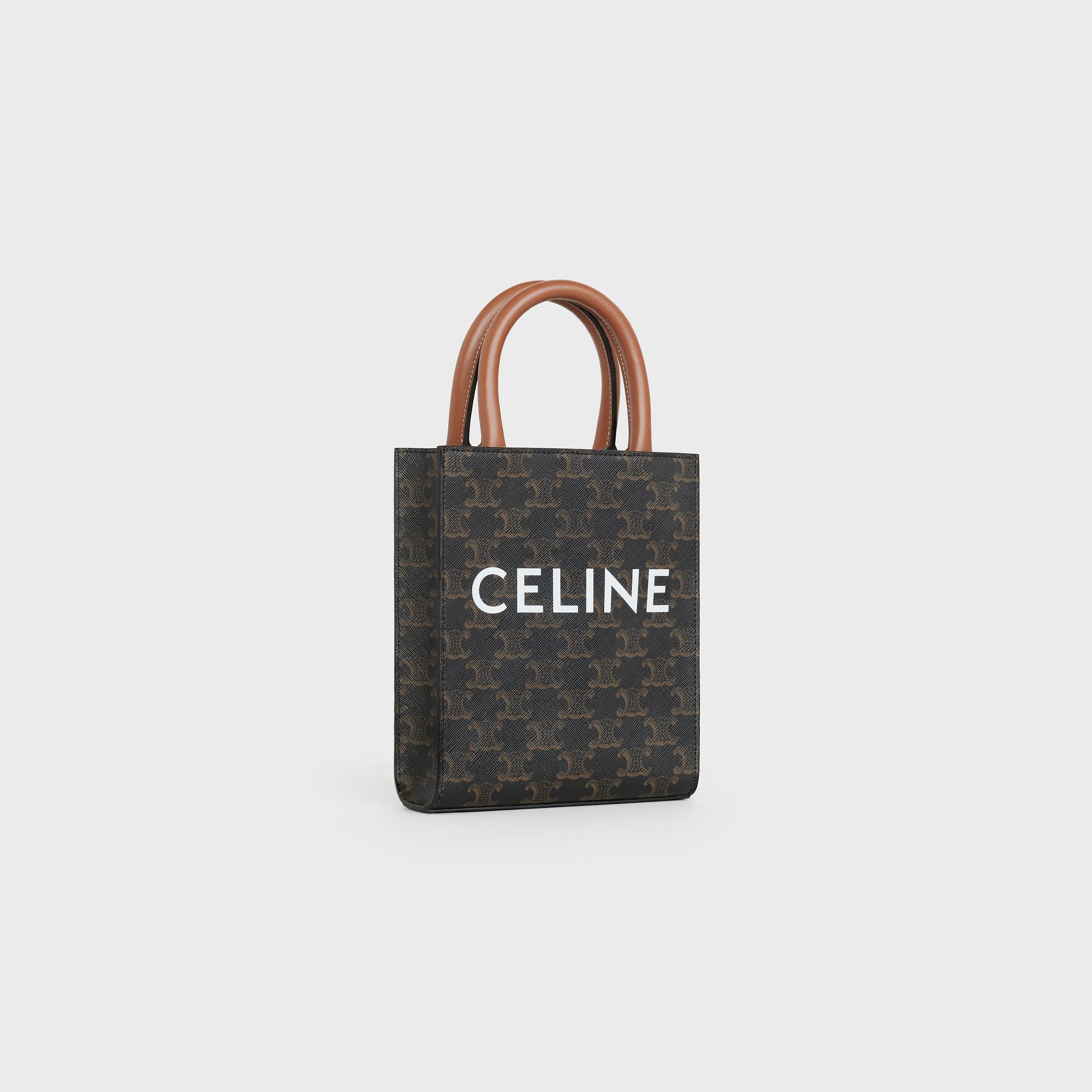 Mini Vertical Cabas IN Triomphe Canvas with Celine print Product Image