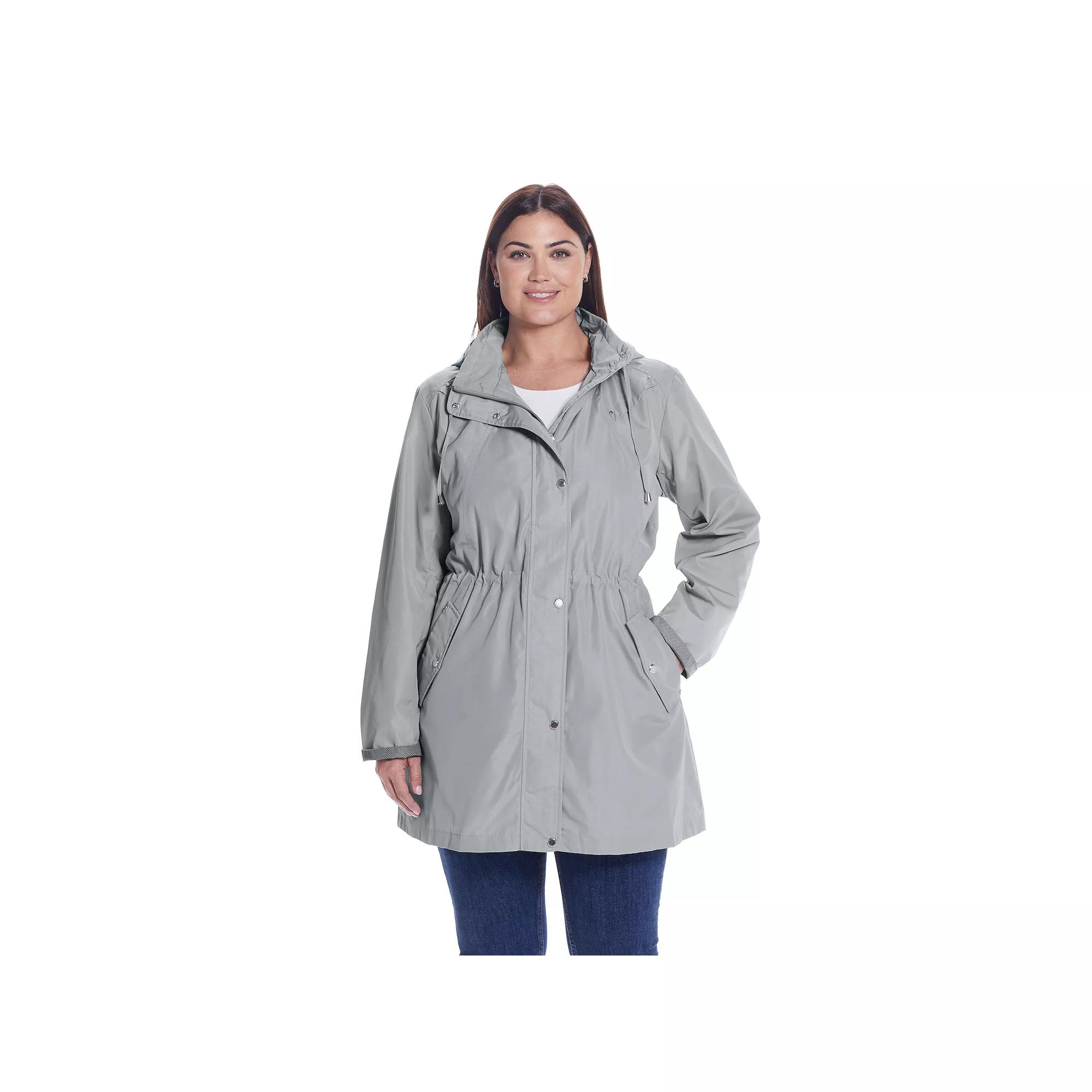 Plus Size Weathercast Hooded Anorak Jacket, Women's, Size: 2XL, Icy Gray Product Image