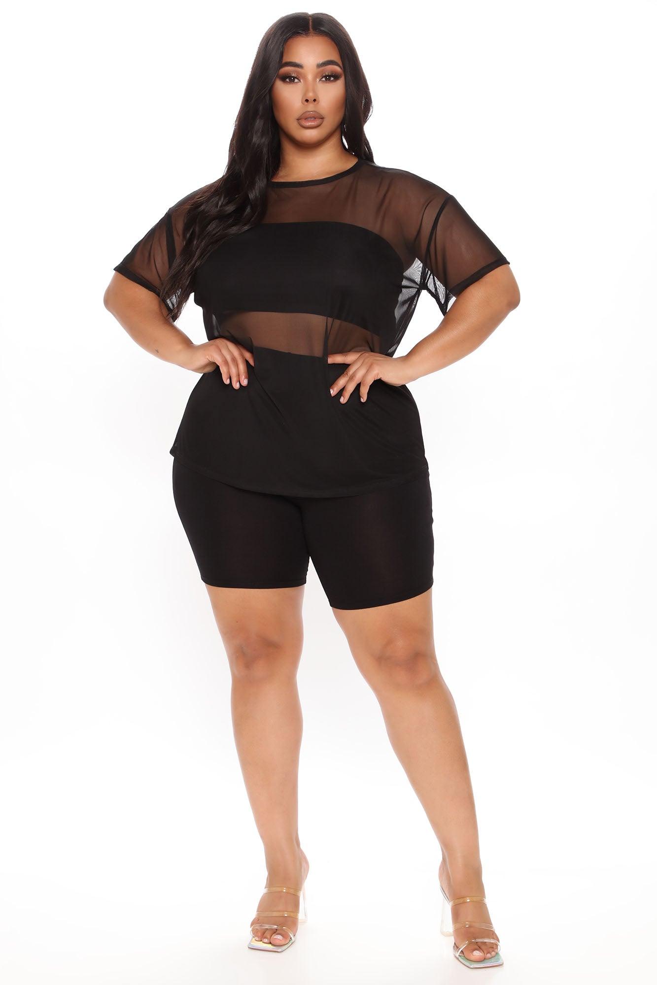 Nice And Clear 3 Piece Biker Short Set - Black Product Image