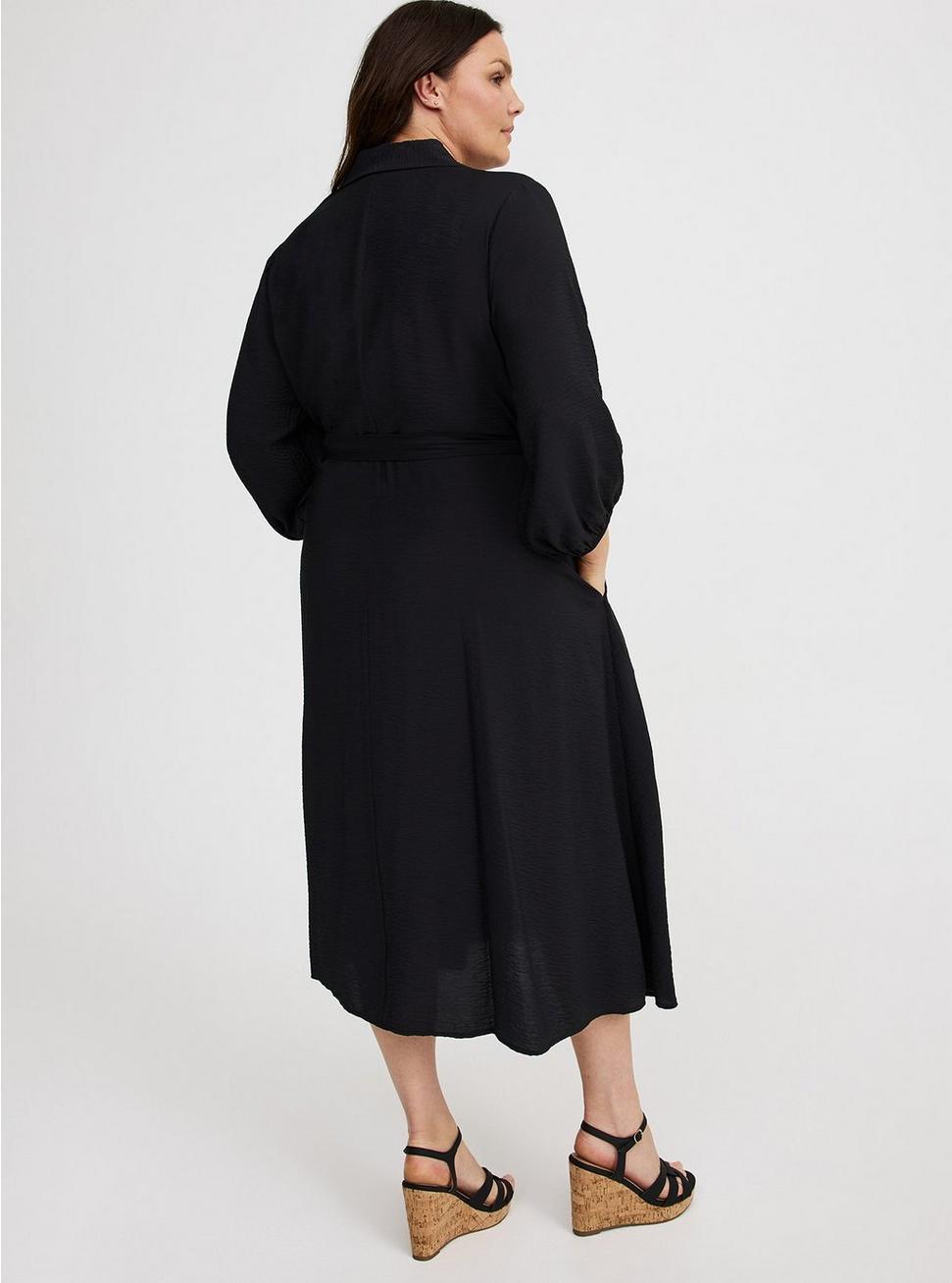 Collared Tie-Front Shirt Dress Product Image