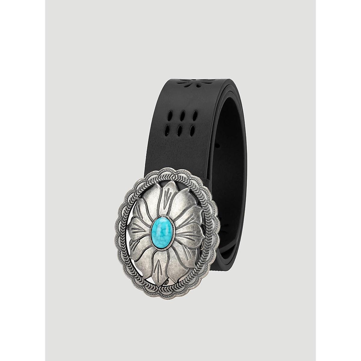 Women's Turquoise Floral Cutout Belt Product Image