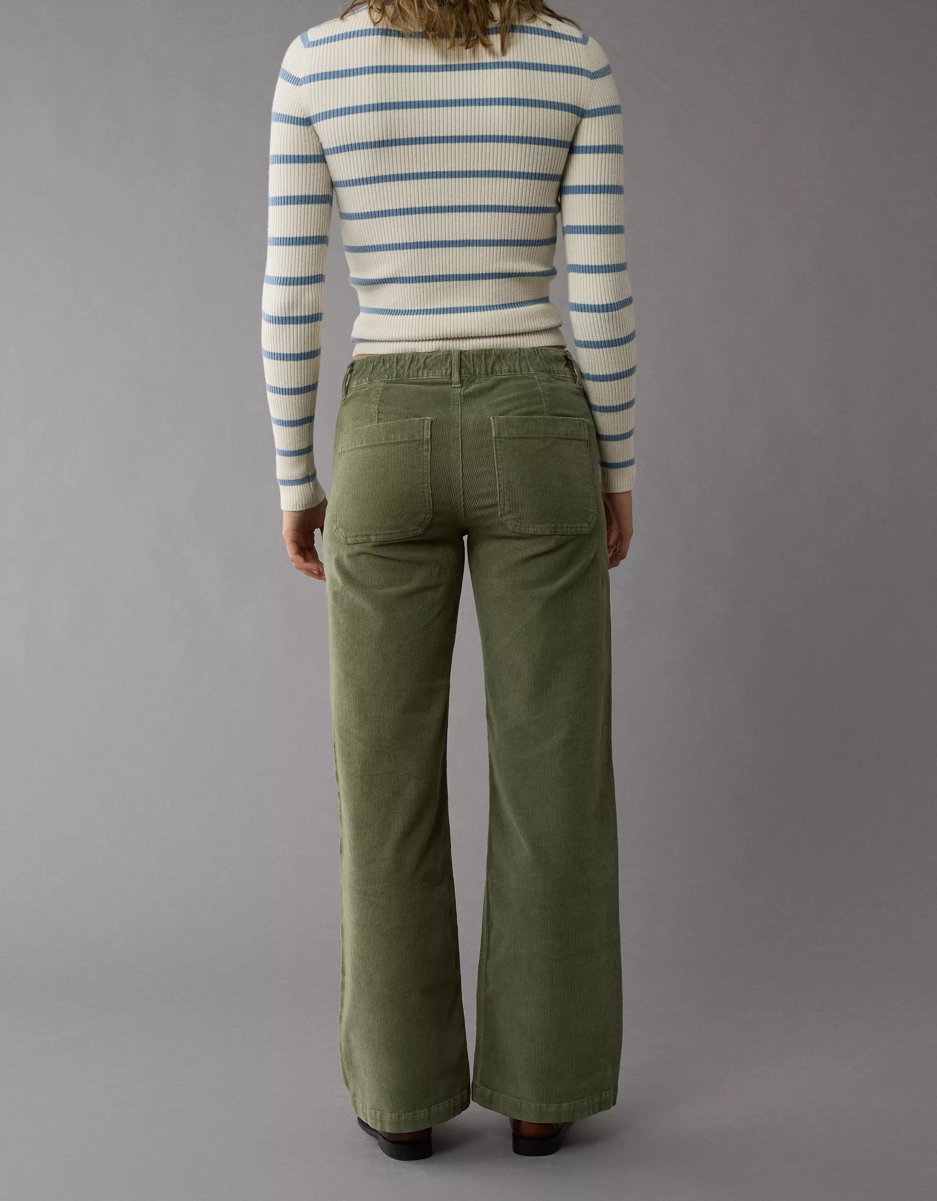 AE Stretch Corduroy Low-Rise Baggy Wide-Leg Pant Product Image