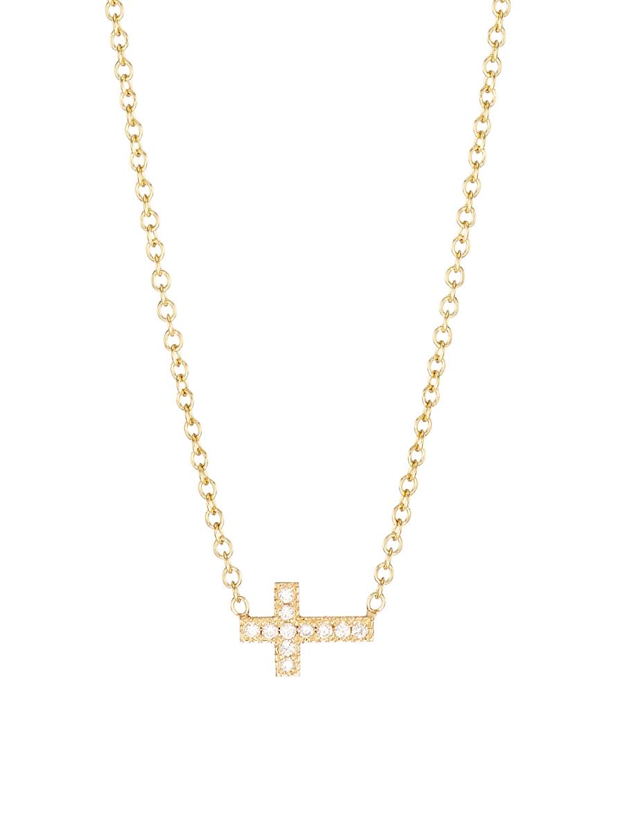 Womens Midi Bitty Symbols 14K Gold & Diamond Necklace Product Image