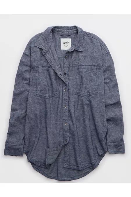 Aerie Anytime Fave Twill Shirt Women's Product Image
