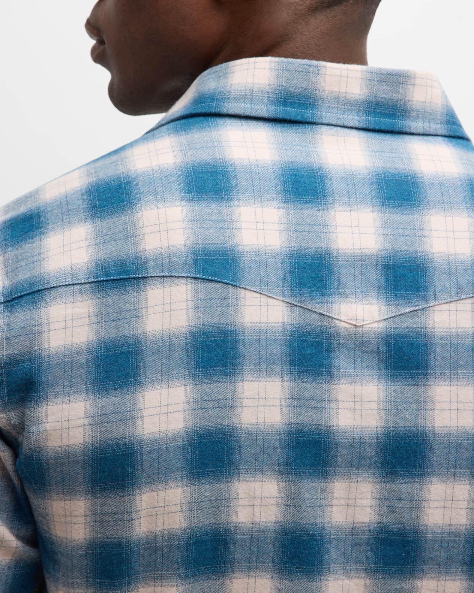 Men's Cotton Soft Check Western Shirt Product Image