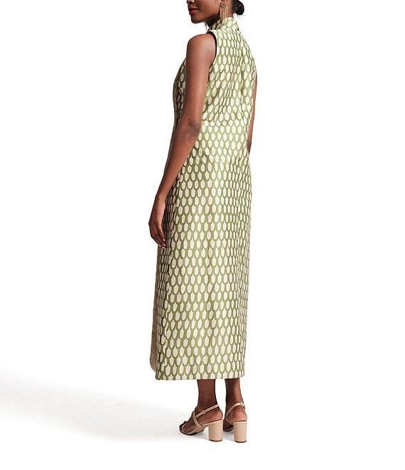 FRANCES VALENTINE Carlyle Loop Print Mock Neck Sleeveless Maxi Dress Product Image