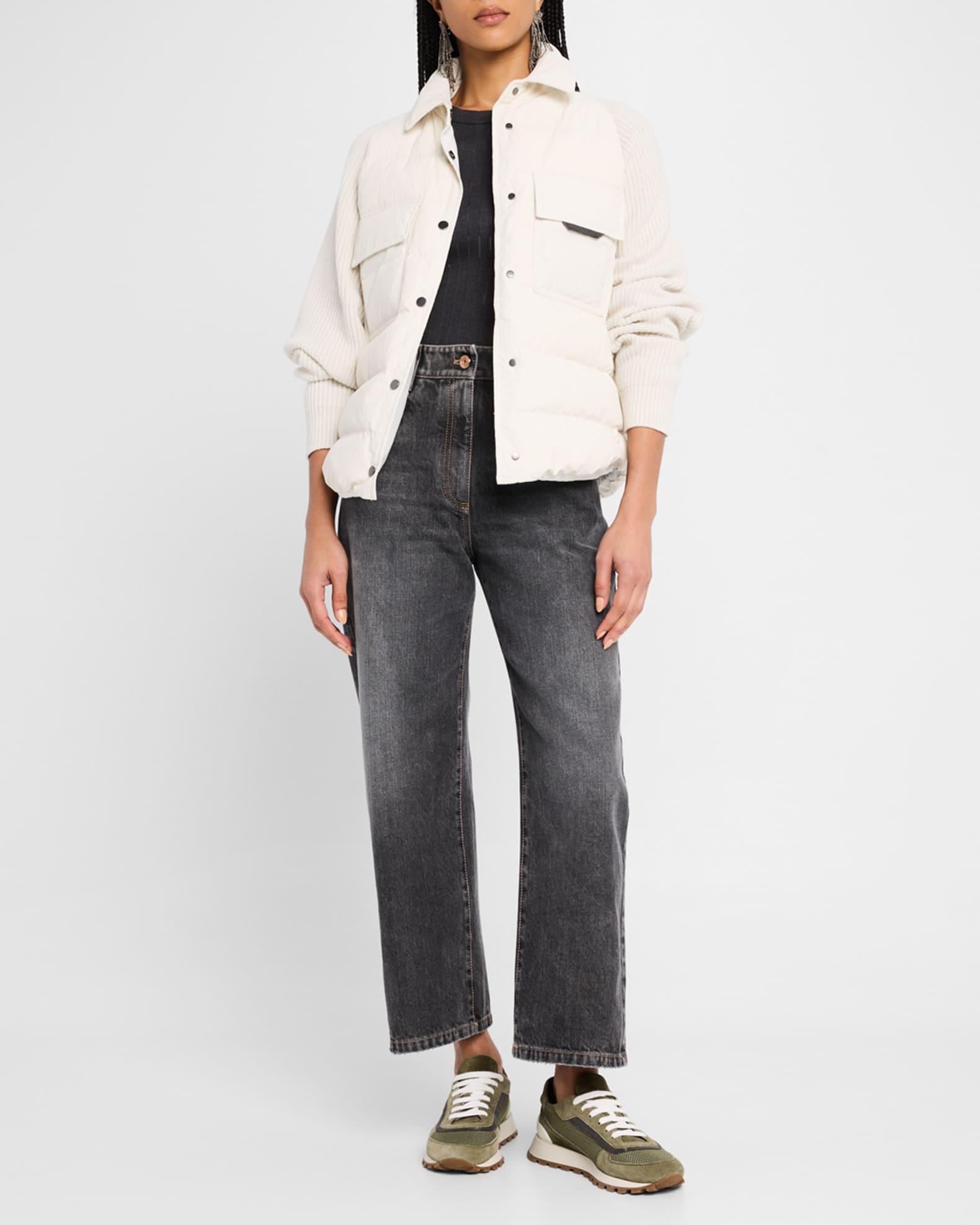 Vintage Wash Square Denim Jeans Product Image