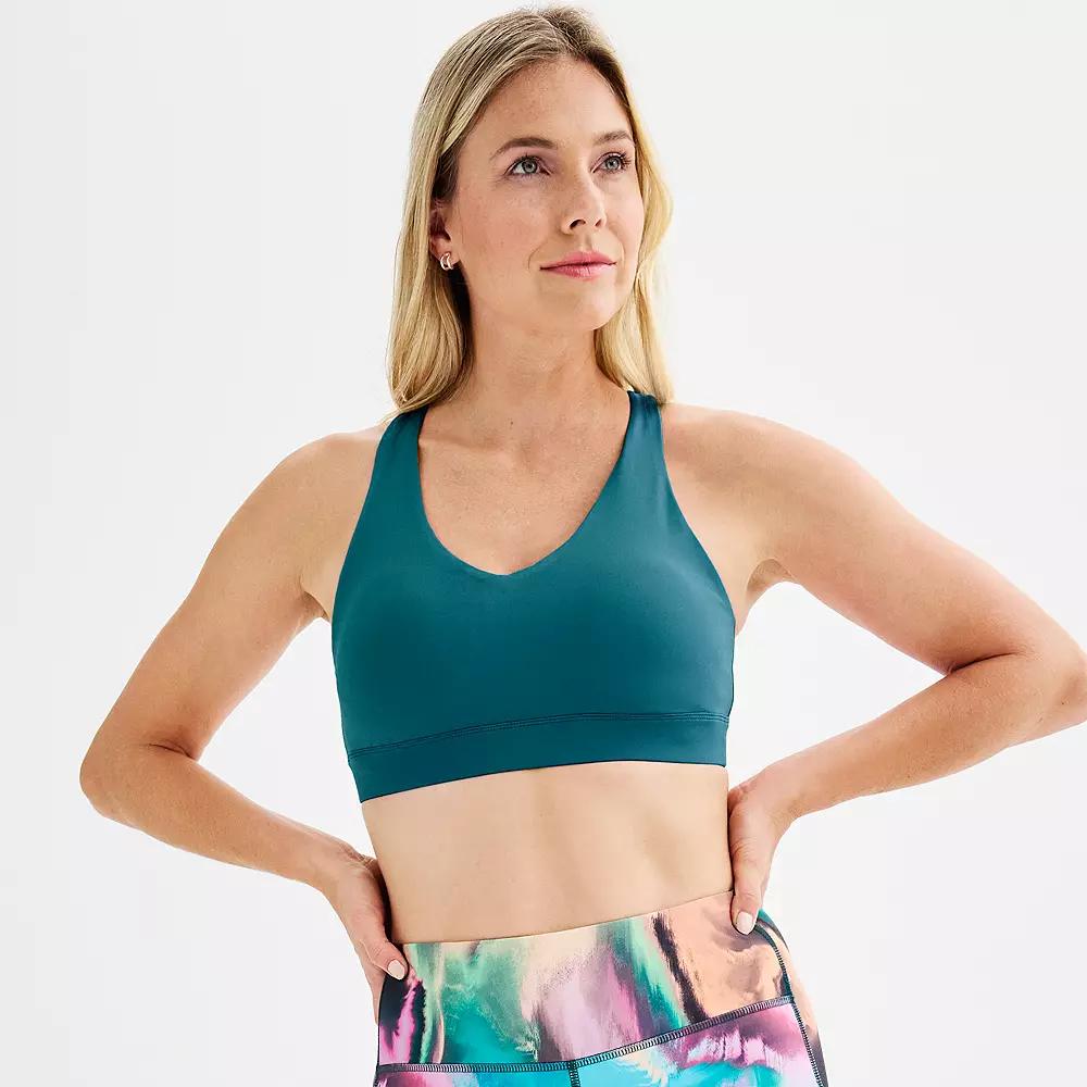 Tek Gear® Ultrastretch Medium-Impact V-Neck Sports Bra, Women's,  Product Image