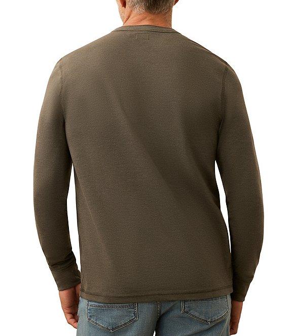 Faherty Long Sleeve Waffle Henley Shirt Product Image