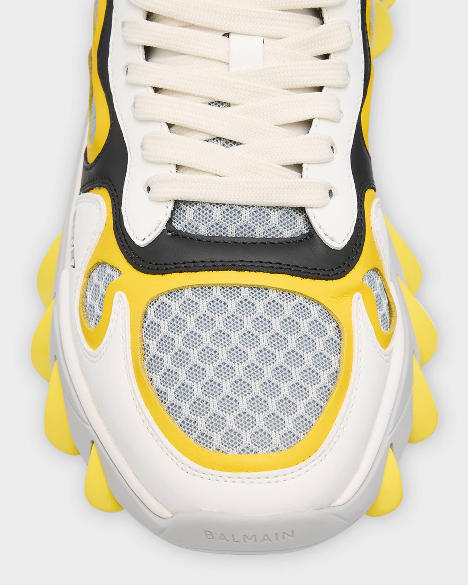 Men's B-East Leather and Mesh Runner Sneakers Product Image