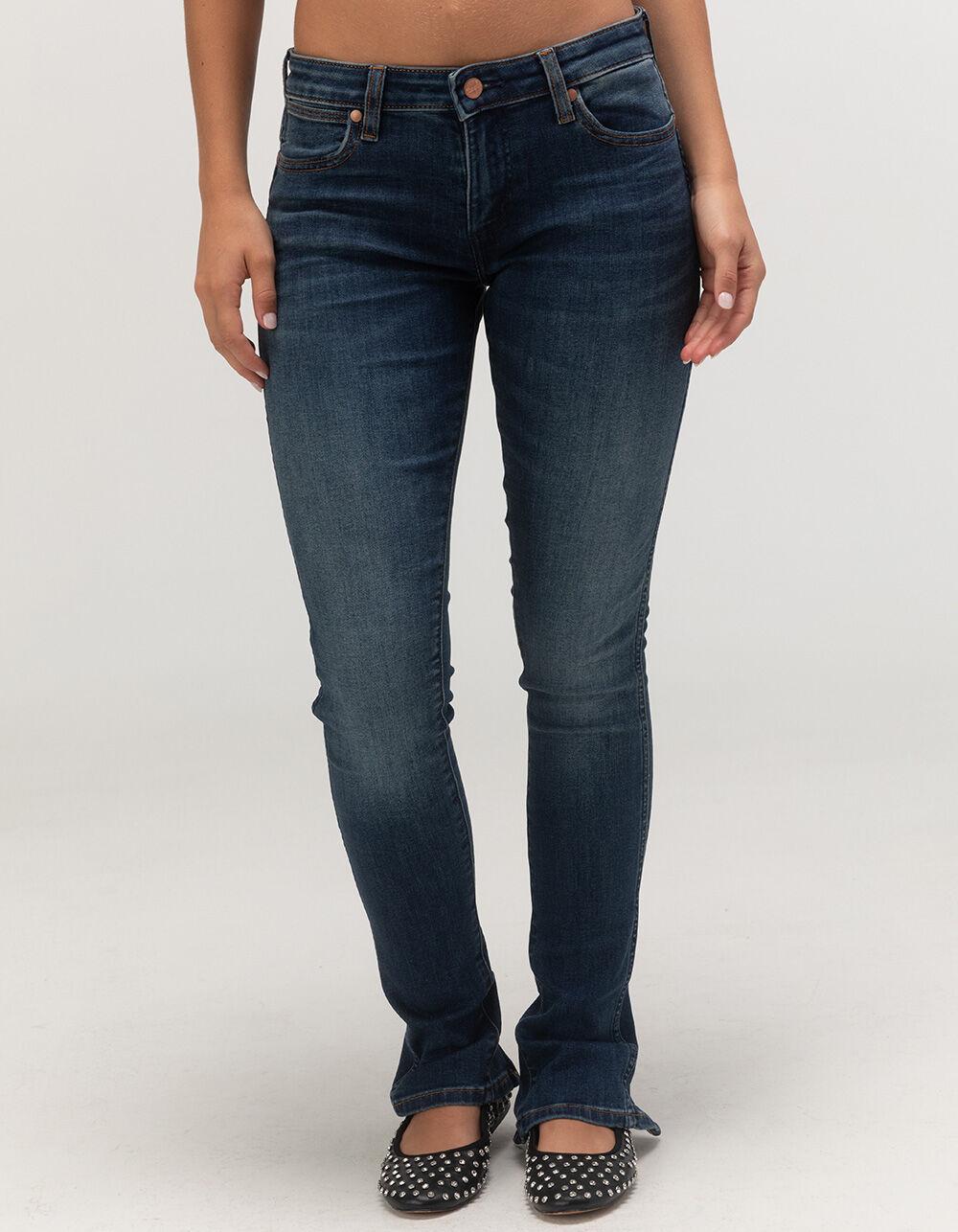 WRANGLER Low Rise Spat Womens Skinny Jeans - DARK VINTAGE Product Image