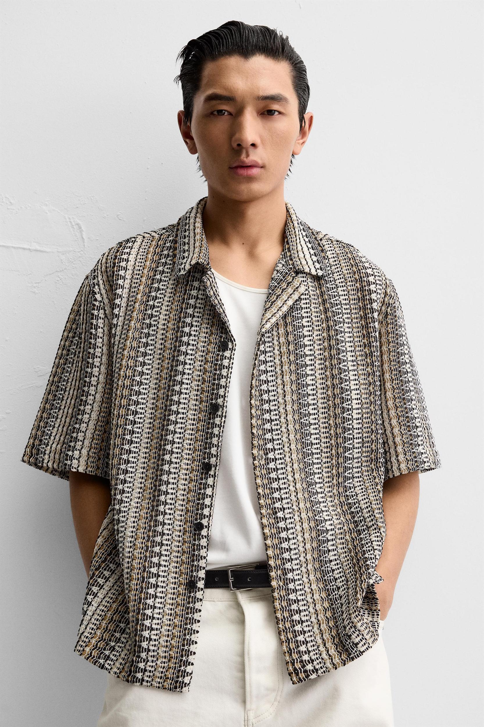 GEOMETRIC JACQUARD SHIRT Product Image