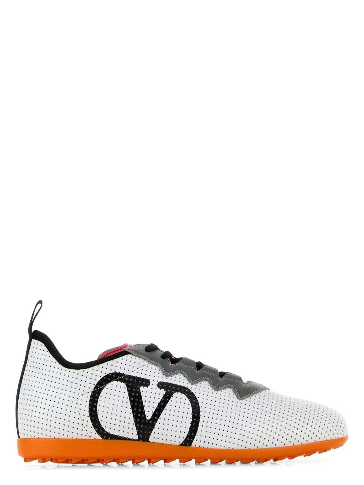 VALENTINO GARAVANI Chromathon Low-top Sneakers In Perforated Leather In Multi Product Image