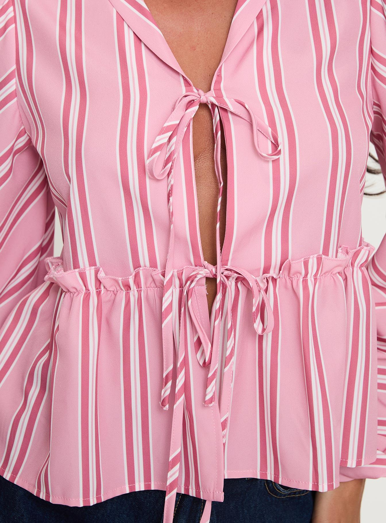 Cindylou Long Sleeve Top Pink Stripe Product Image
