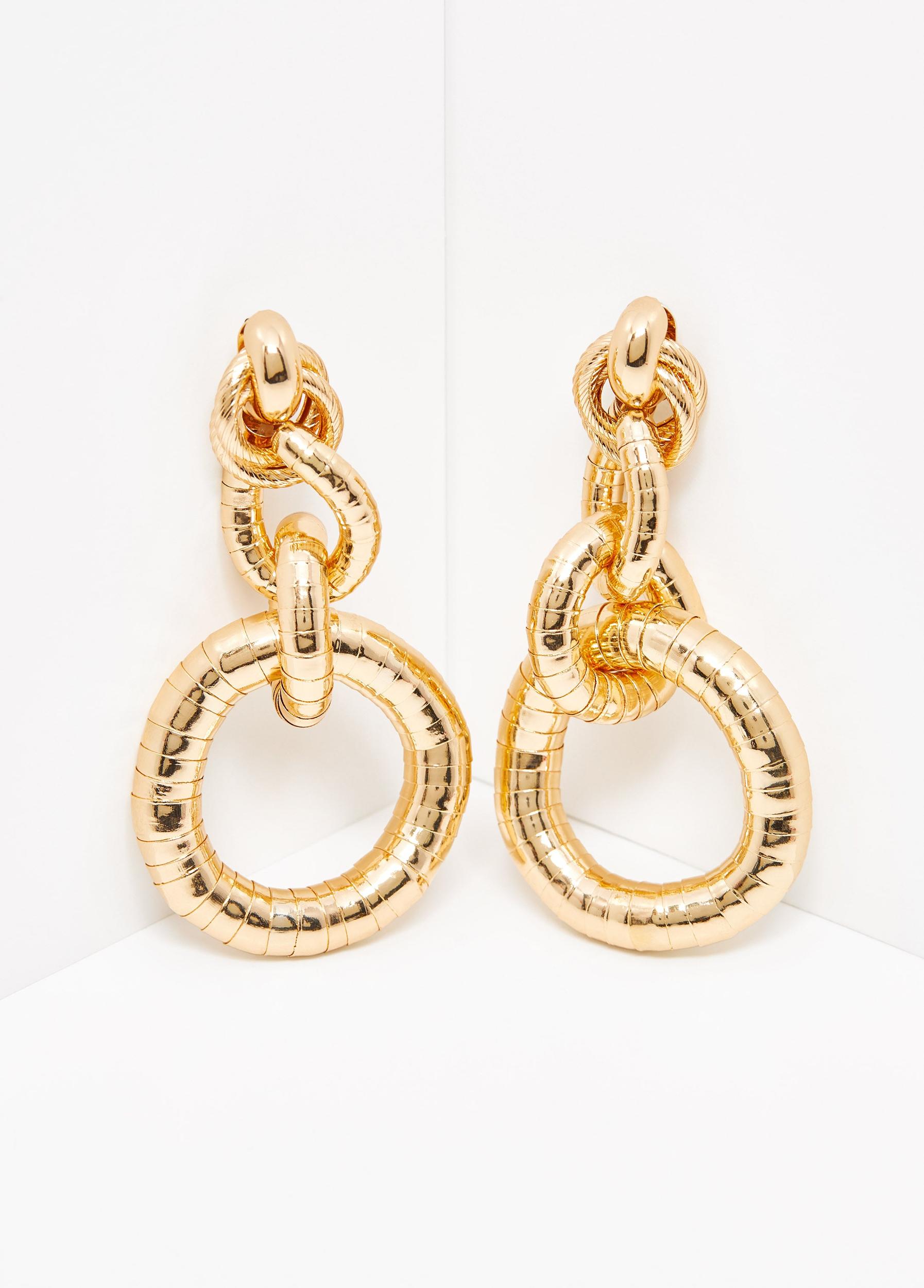 Textured Gold Tone Earrings Product Image
